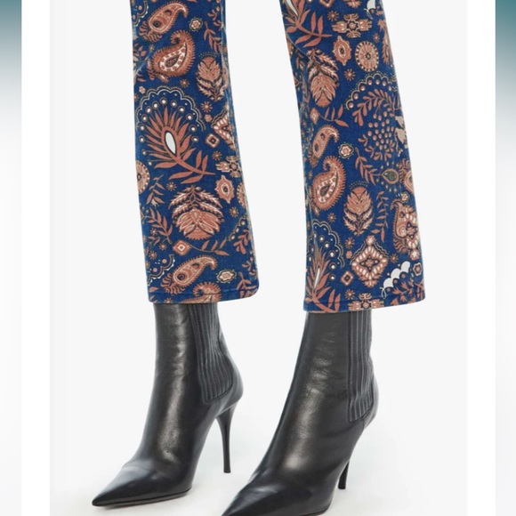 MOTHER Hustler Flood Henna Happiness‎ jeans size 26 NWT paisley - Picture 6 of 8